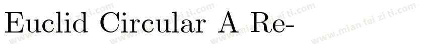 Euclid Circular A Re字体转换